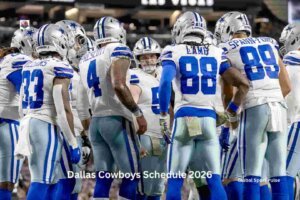 Dallas Cowboys schedule 2026 featuring NFL games, Brazil matchup and Thanksgiving showdown